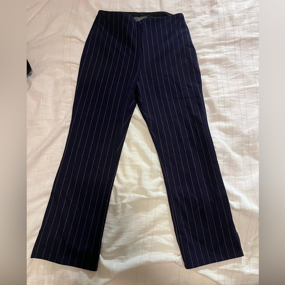 Pinstripe Crop Kick Flare Pants